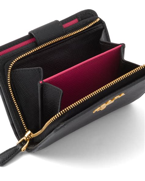 saffiano leather wallet bag prada|Prada small saffiano leather wallet.